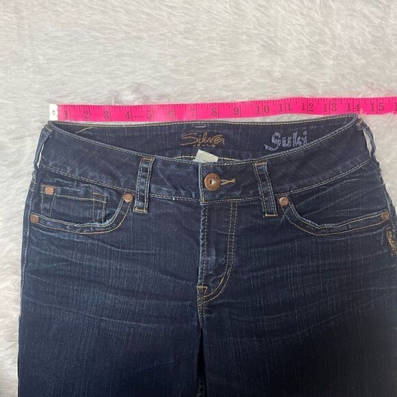 Silver Jeans Suki Bootcut Womens Jeans Size 28x32 Dark Wash Blue Denim - Picture 5 of 9